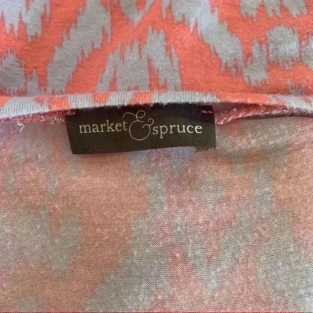 Market & Spruce pink and blue short sleeve tunic - Picture 5 of 6